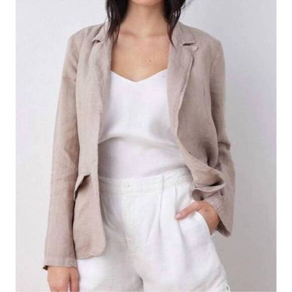 Bella Dahl Longline Linen Blazer Jacket Tan Size Large - Picture 13 of 13